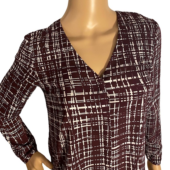 OPEN BACK BANANA REPUBLIC CROSSHATCH BLOUSE SZ XS - Picture 9 of 16